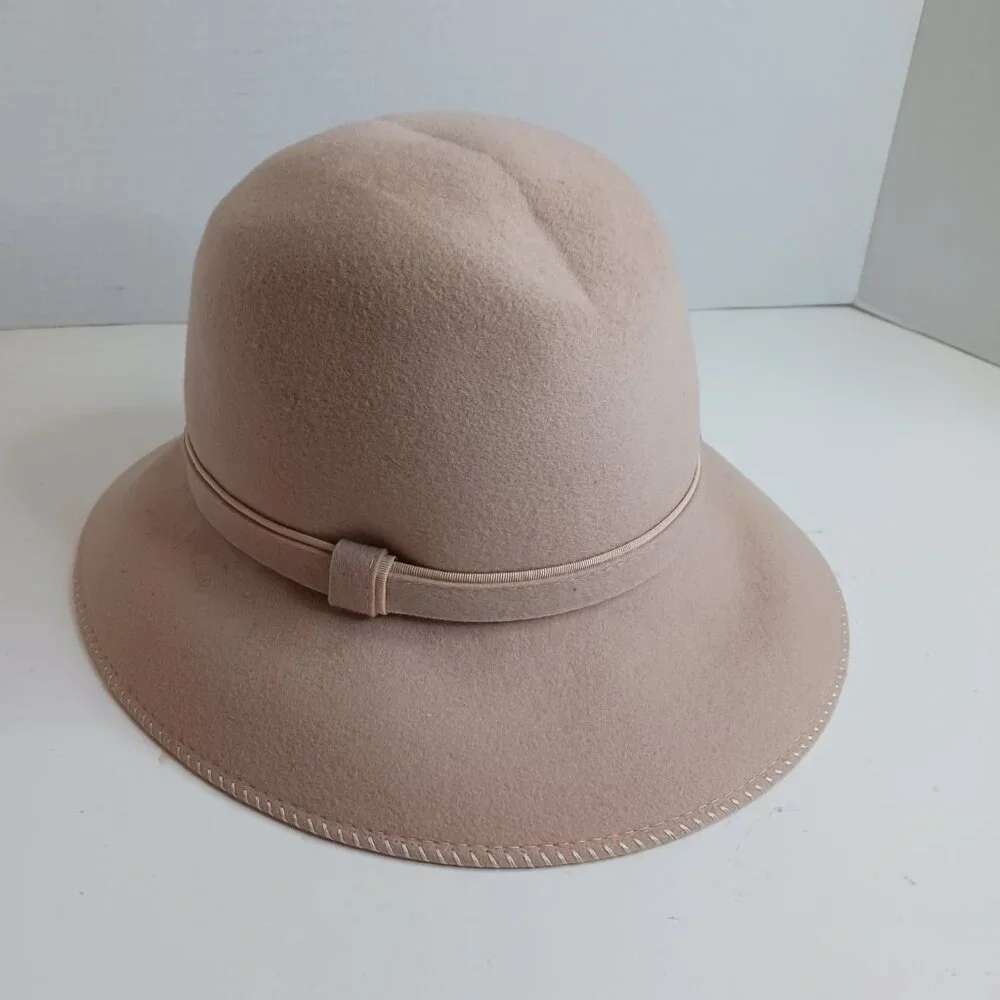Vintage Women Elegant French Style Wool Bucket Hat - Picture 12 of 14